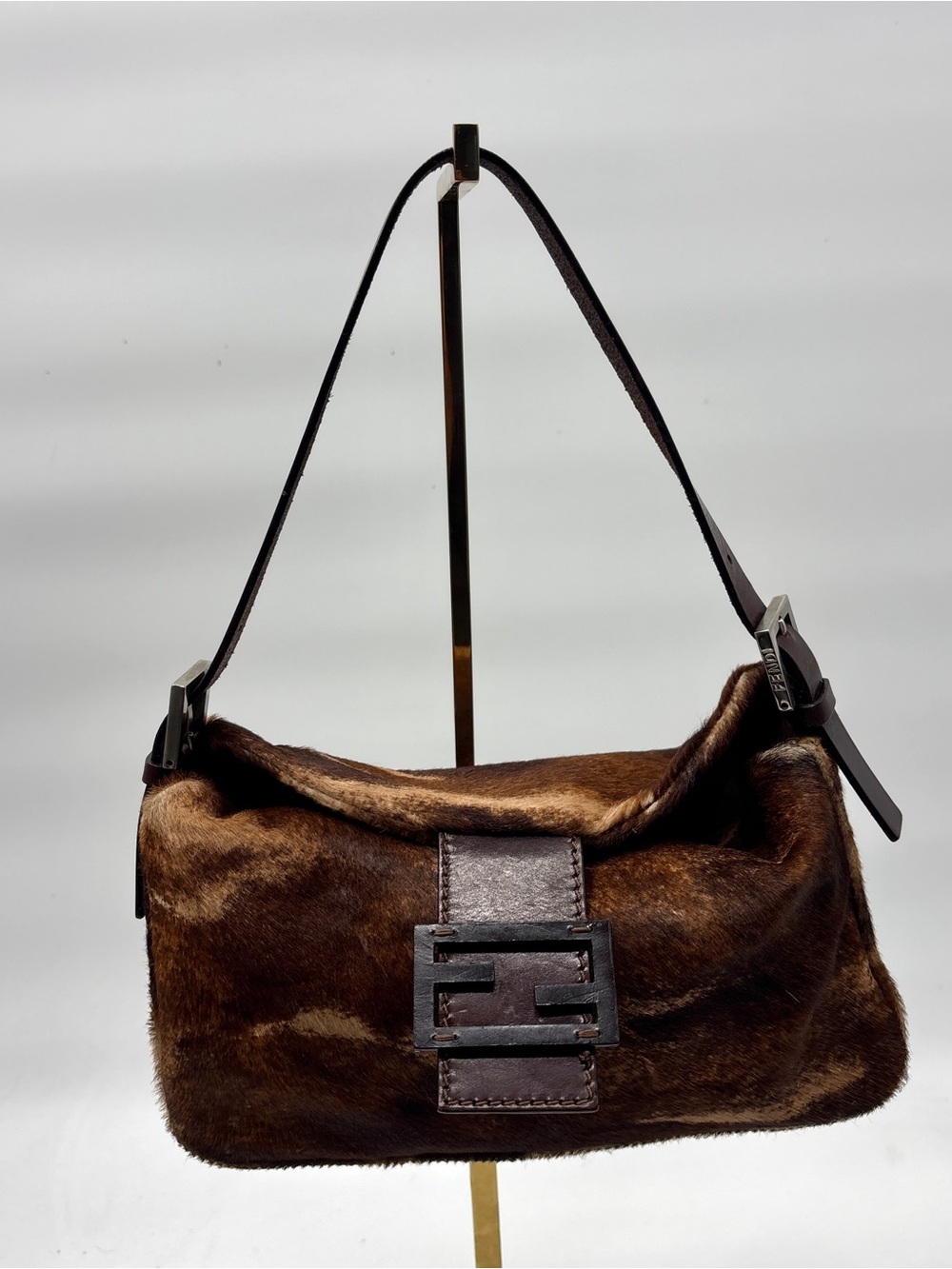 Vintage Fendi Baguette bag Brown Pony hair Y2K - Picture 2 of 16